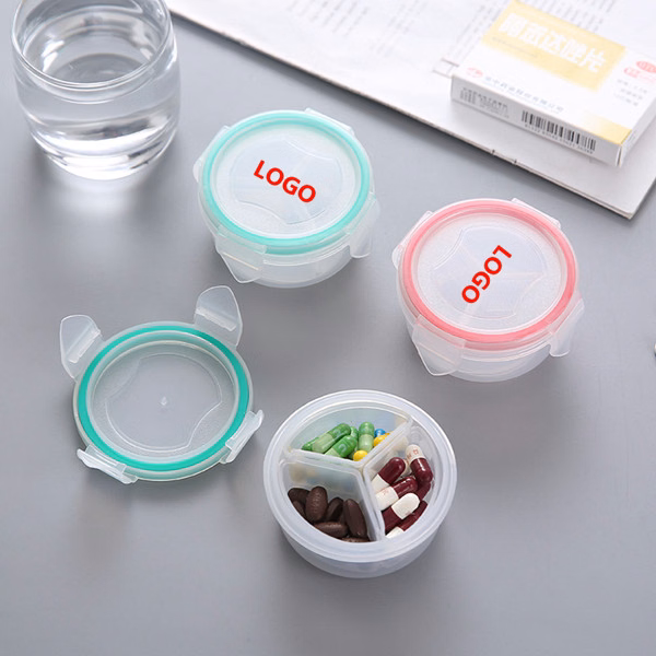 Three grid small pill box