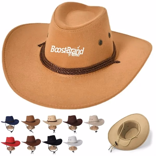 Custom Classic Western Cowboy Hat with Band — Outdoor Event Accessory