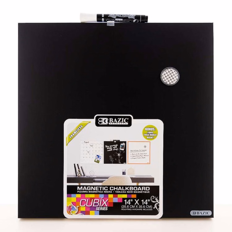 Magnetic Chalkboards - 14" x 14" Liquid Chalk Marker & Magnet