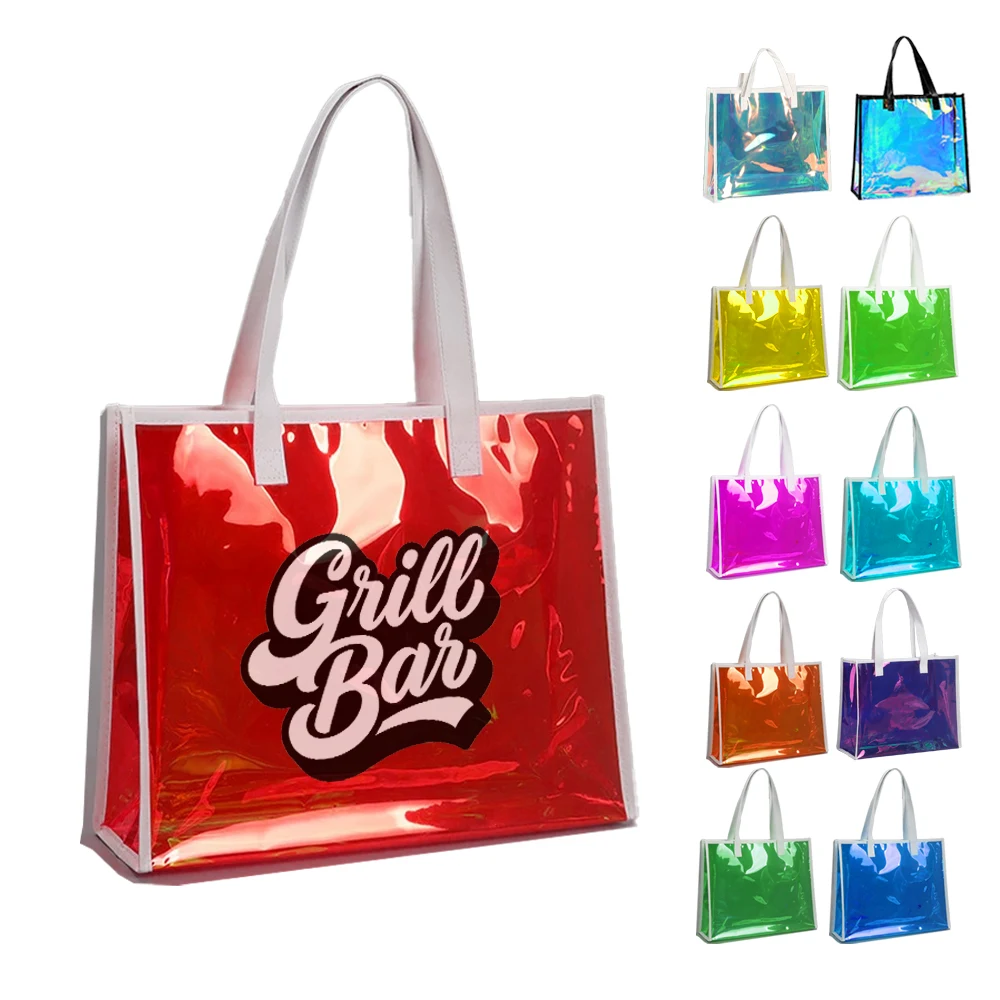Iridescent Clear Jelly Tote Bag 1