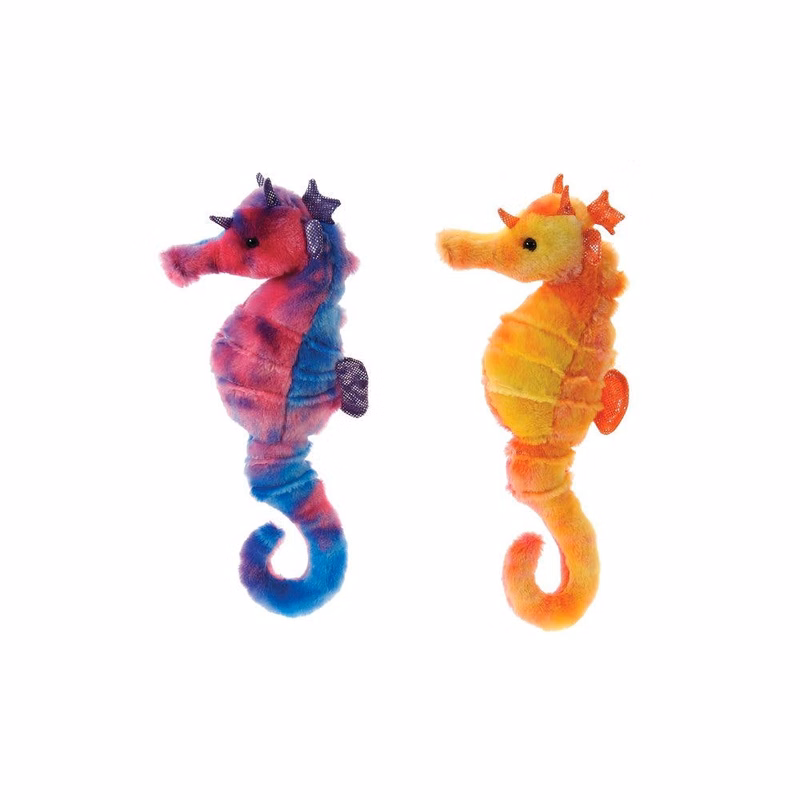 Seahorse Plush Toy - Assorted Colors Tie Dye 13"