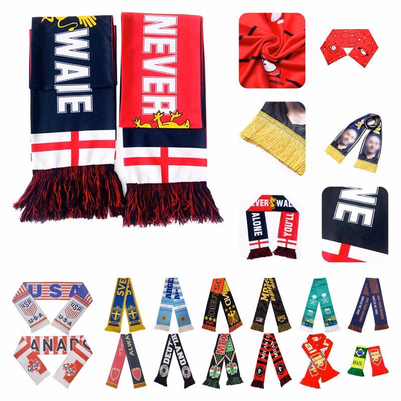 MOQ 50pcs Custom Printed Soccer Scarf