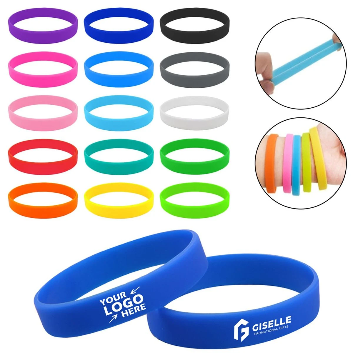 Custom Waterproof Silicone Wristbands 1