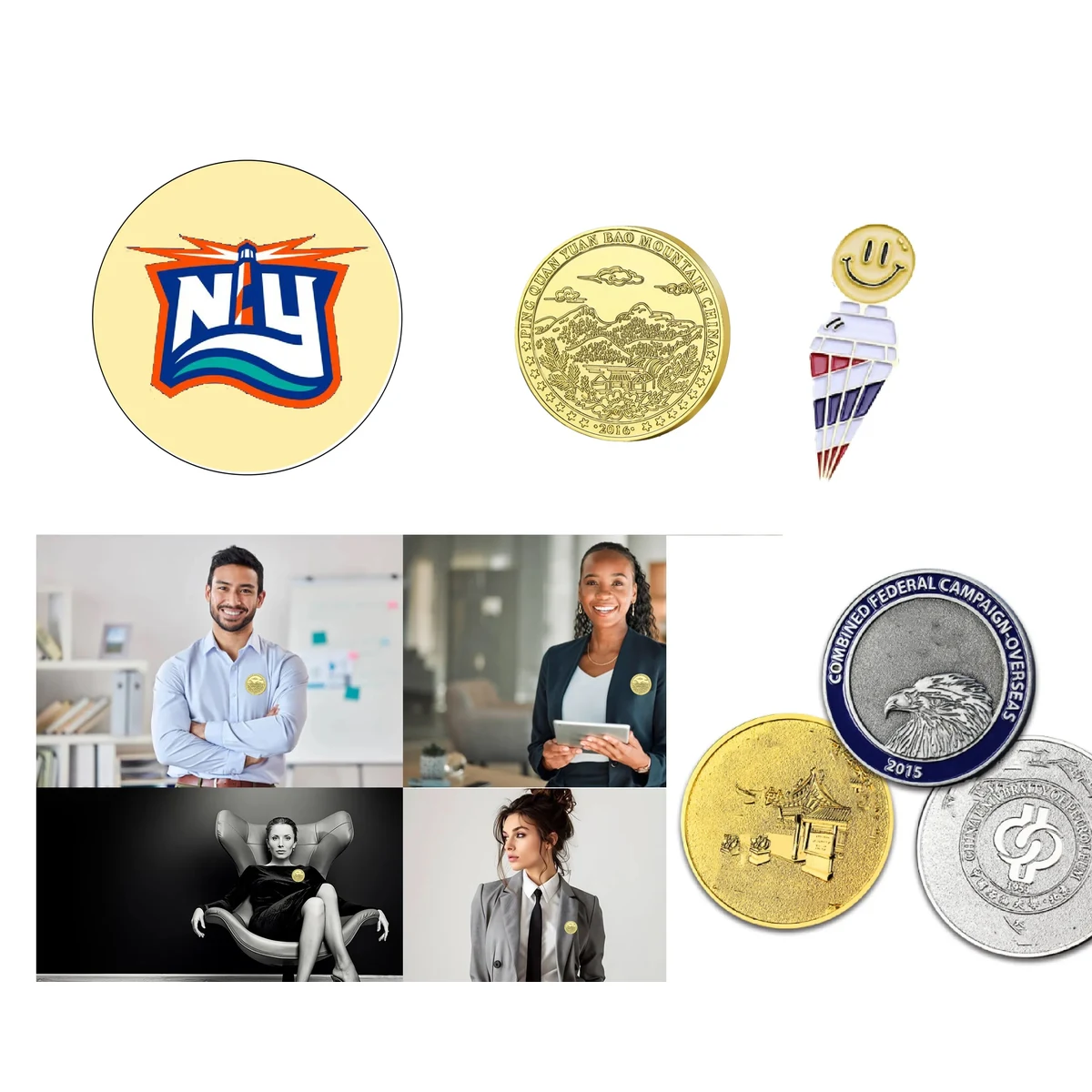 Customizable Metal Badges foraCorporate Branding (2") 1