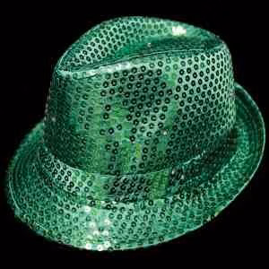 Green Sequin Costume Fedora