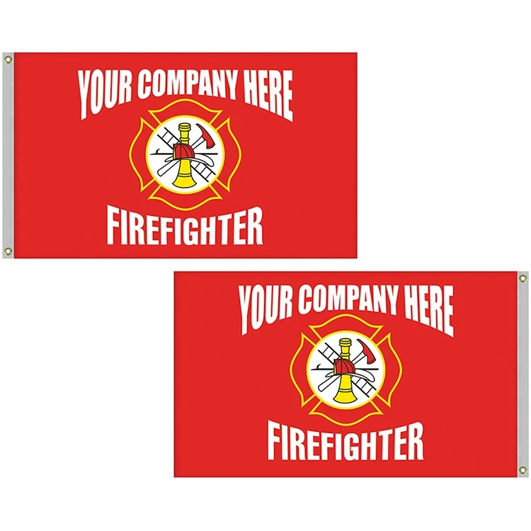 3' x 5' Firefighter Double Sided Knitted Polyester Flag 1