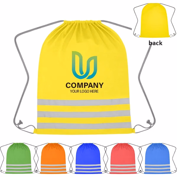 Reflective Safety Drawstring Bag