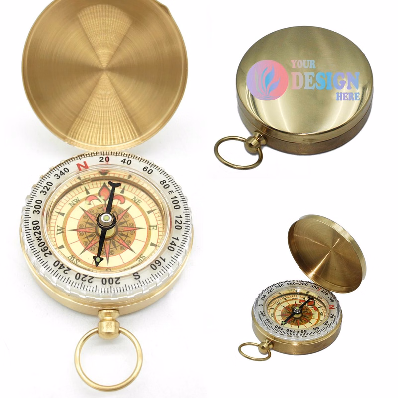 Brass Flip Compass