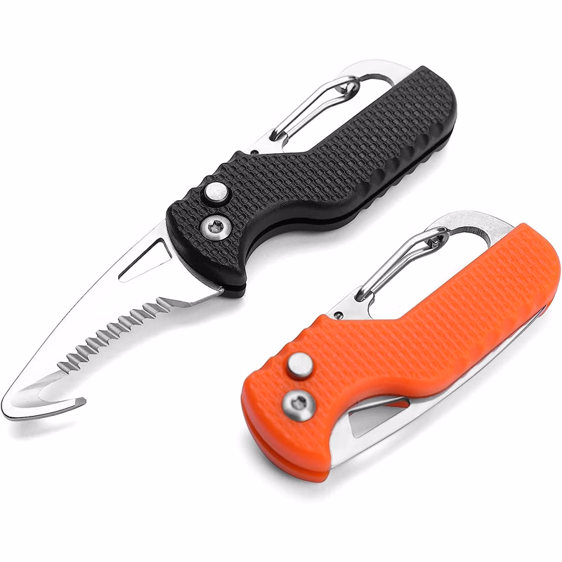 Carabiner Knife / Pocket Box/Seatbelt/Strap Cutter