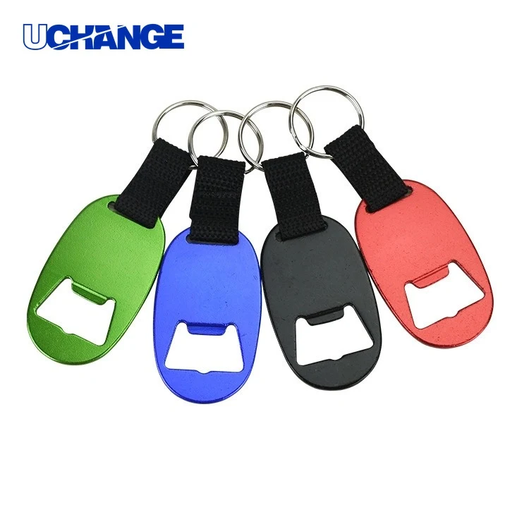 Oval Beer Bottle Opener Keychain Classic Bar Accessory 1