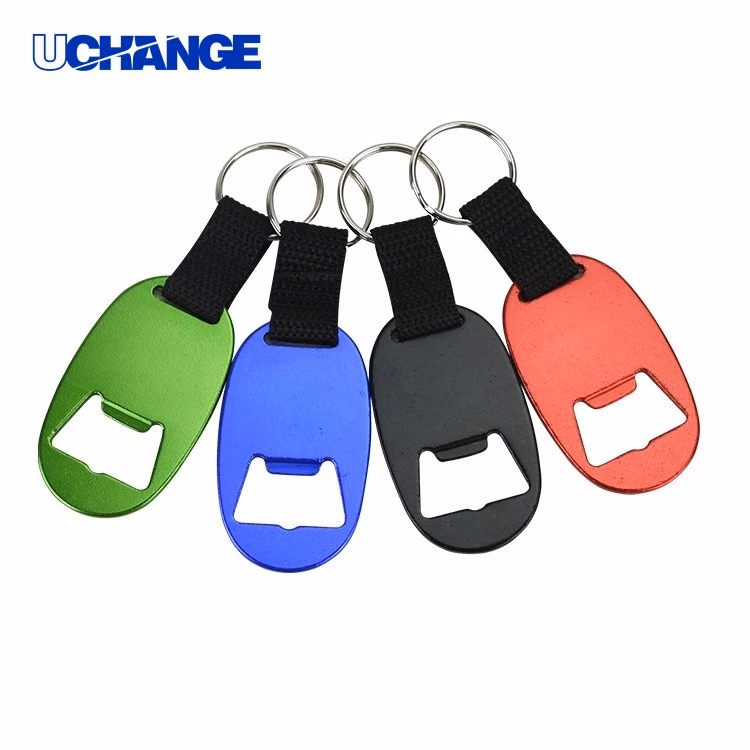 Oval Beer Bottle Opener Keychain Classic Bar Accessory