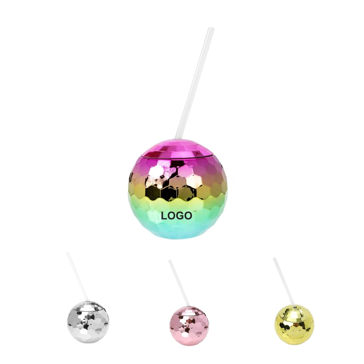 20oz Disco Ball Cup with Lid and Straw (direct import) 1