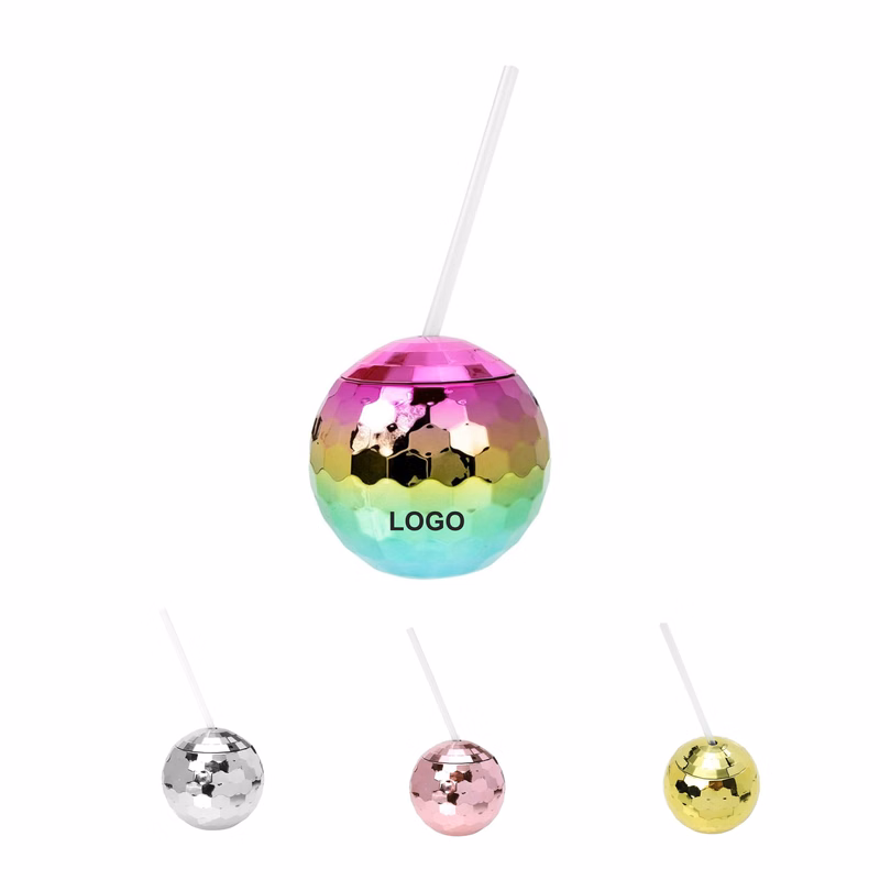 20oz Disco Ball Cup with Lid and Straw (direct import)