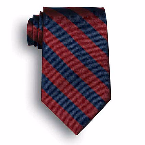 School Stripes Tie - Navy/Maroon