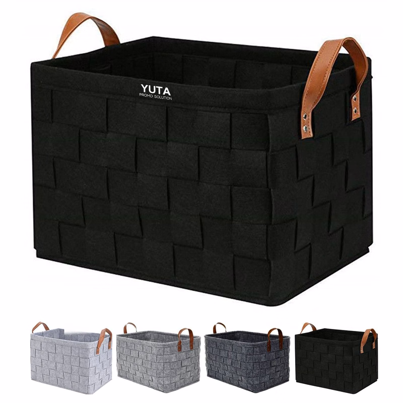 Foldable Handmade Rectangular Felt FabriStorage Box Cubes