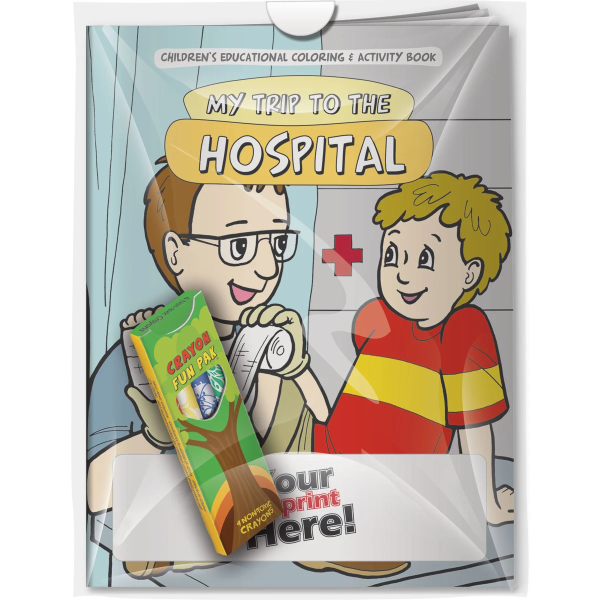 Combo Pack - CB1010 Coloring Book & 4-Pack of Crayons in a Poly Bag 1