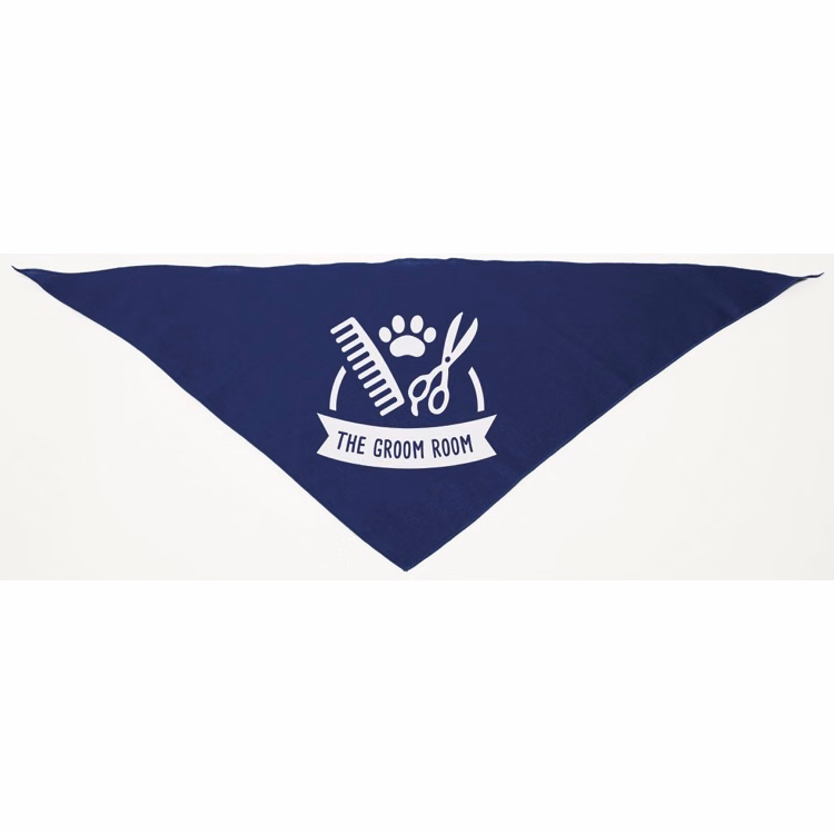 Personalized Large Royal Blue Triangle Pet Bandana