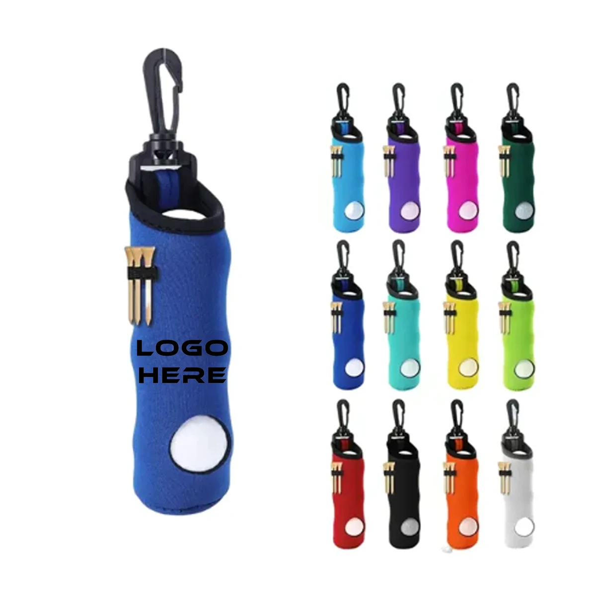 Golf Ball and Tee Holder Bag with Clip 1