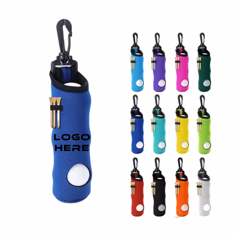Golf Ball and Tee Holder Bag with Clip