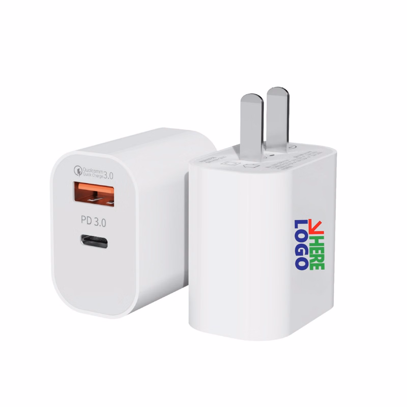 20W USB C and Type C Dual Port Wall Fast Charger Block
