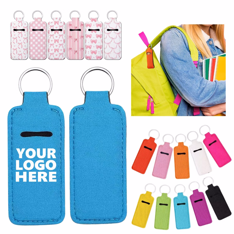 Mini Lipstick-Storage Pouch With Keyring