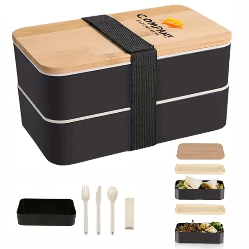 Multilayer Wheat Straw Lunch Box Adult