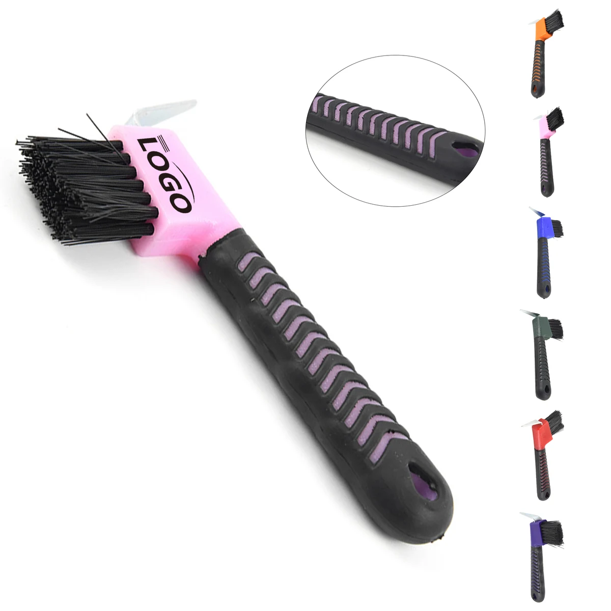 Grid-Wrapped Horse Hoof Brush 1