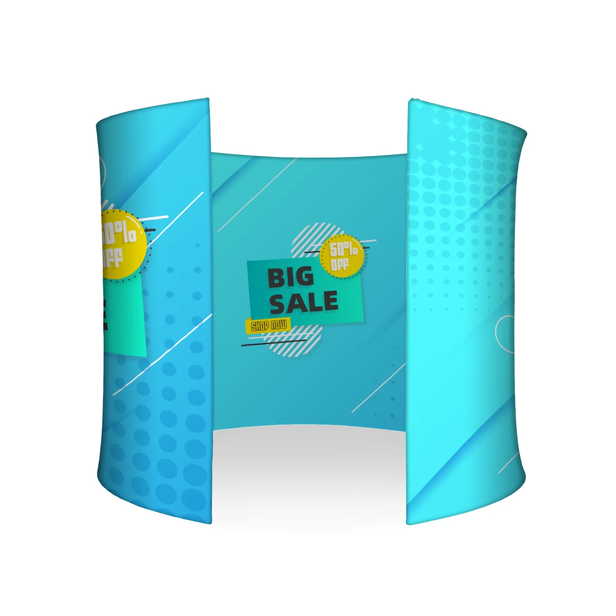 10ft C-Shape Booth Enclosure - Fabric Only 1