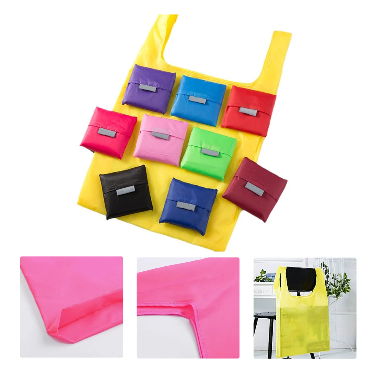 MOQ 50 Oxford Cloth Foldable Shopping Bag Custom Logo Reusable Tote, custom tote bag with logo imprint 1