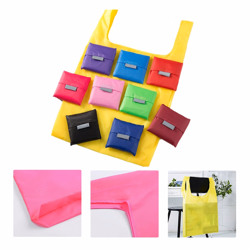 MOQ 50 Oxford Cloth Foldable Shopping Bag Custom Logo Reusable Tote