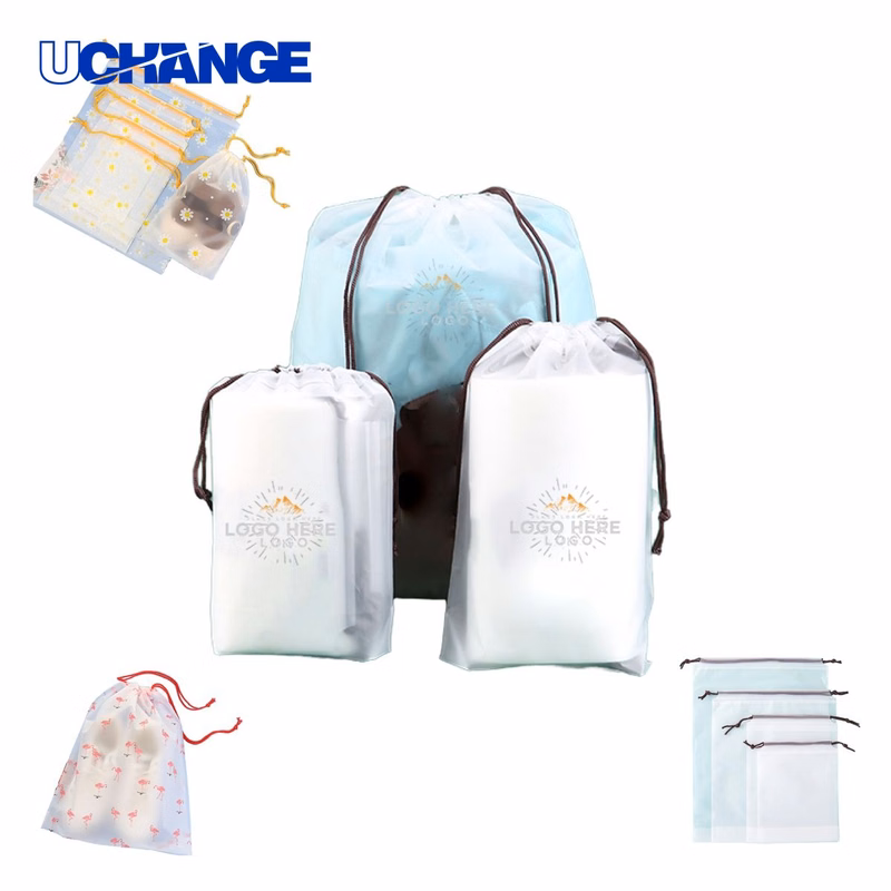 Transparent Frosted Drawstring Storage Bag