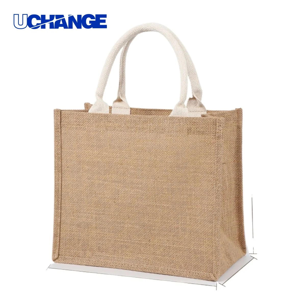 Jute Shopping Handbag Tote, custom tote bag with logo imprint 1
