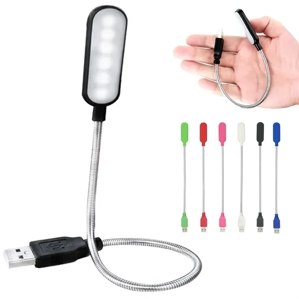 Custom USB Flexible Gooseneck LED Light — Desk Task Lighting Promotional Item 1