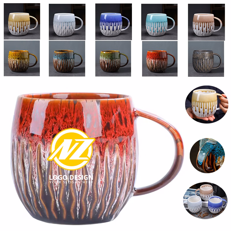 Large Capacity 20oz Ceramic Mug Coarse Ceramic Kiln Coffee Cup