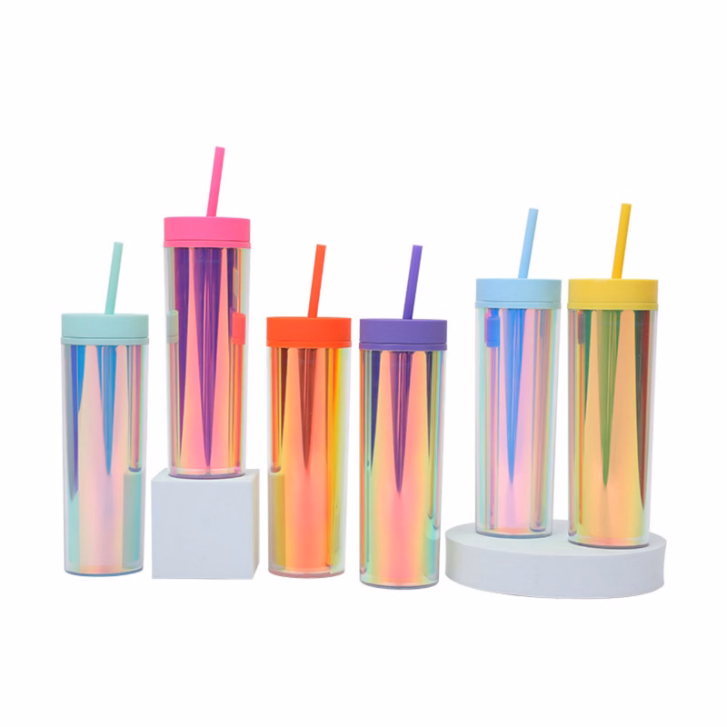 16 oz Colorful Portable Straw Cup
