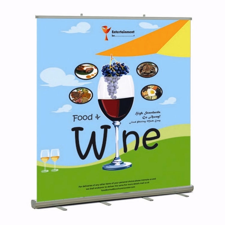 Standard Retractable Banner Stand Kit, Fabric, 96" x 80"