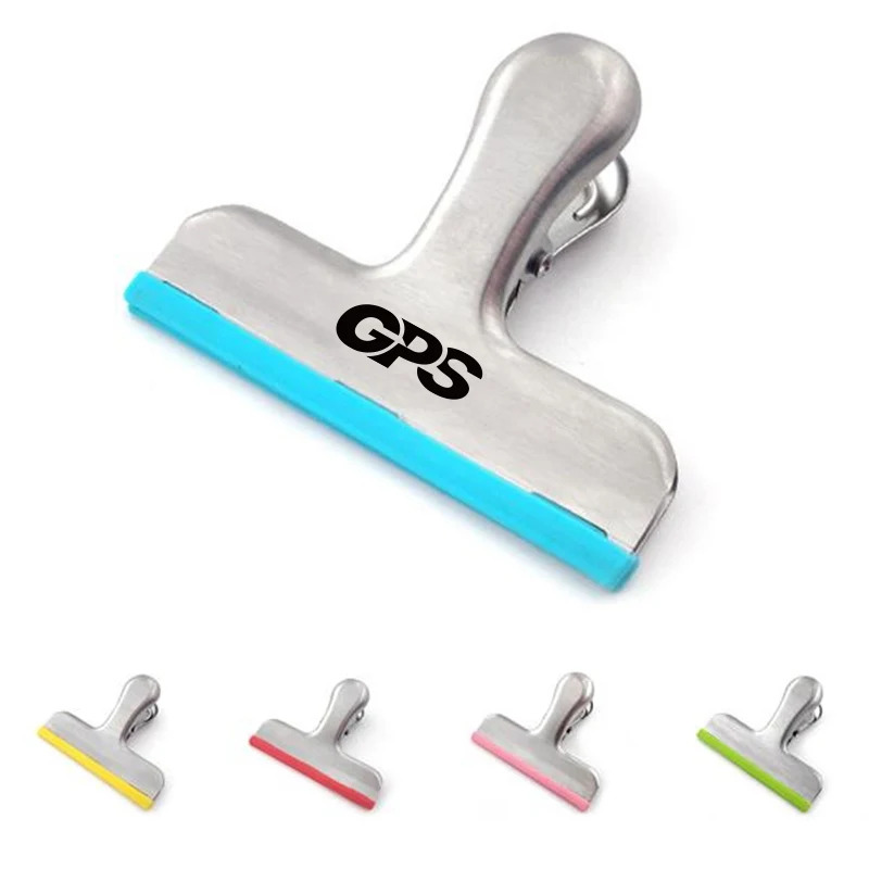 3 " Silicone and Stainless Steel Chip Bag Clips 1