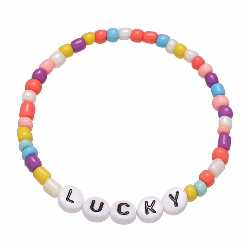 Vibrant Letter Bead Bracelet for Children