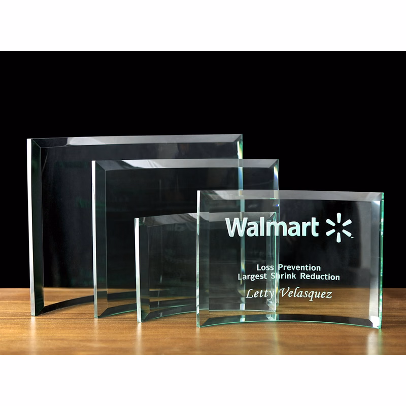 Jade Crescent Glass Award (4"x6"x3/8")