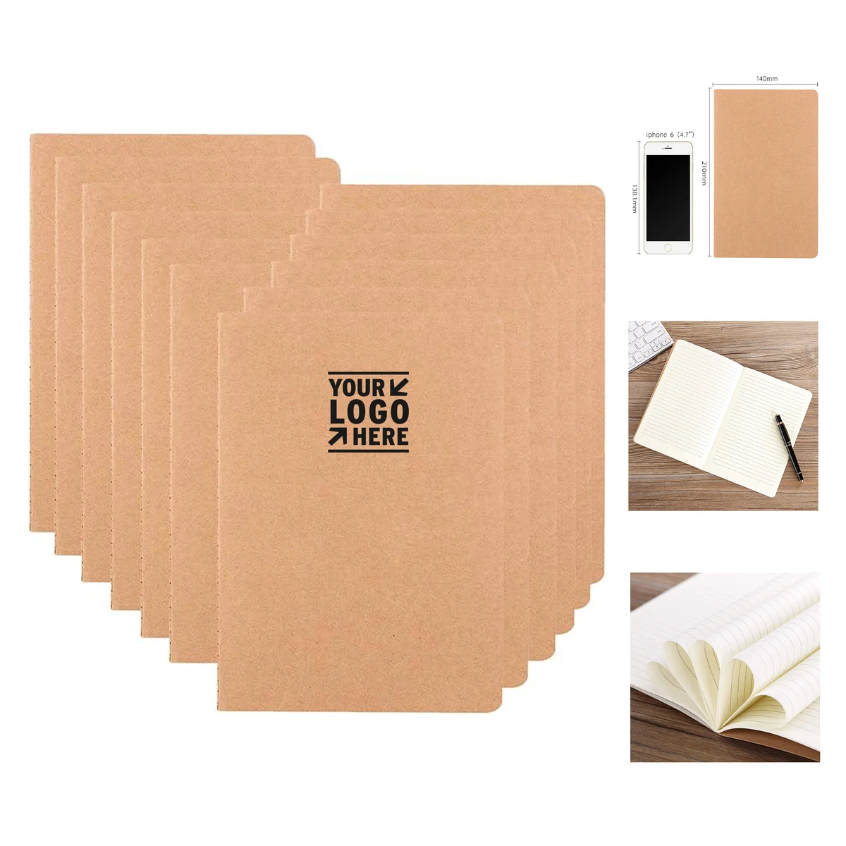 8.3" x 5.5" 30 Sheets College Ruled Notebook 1