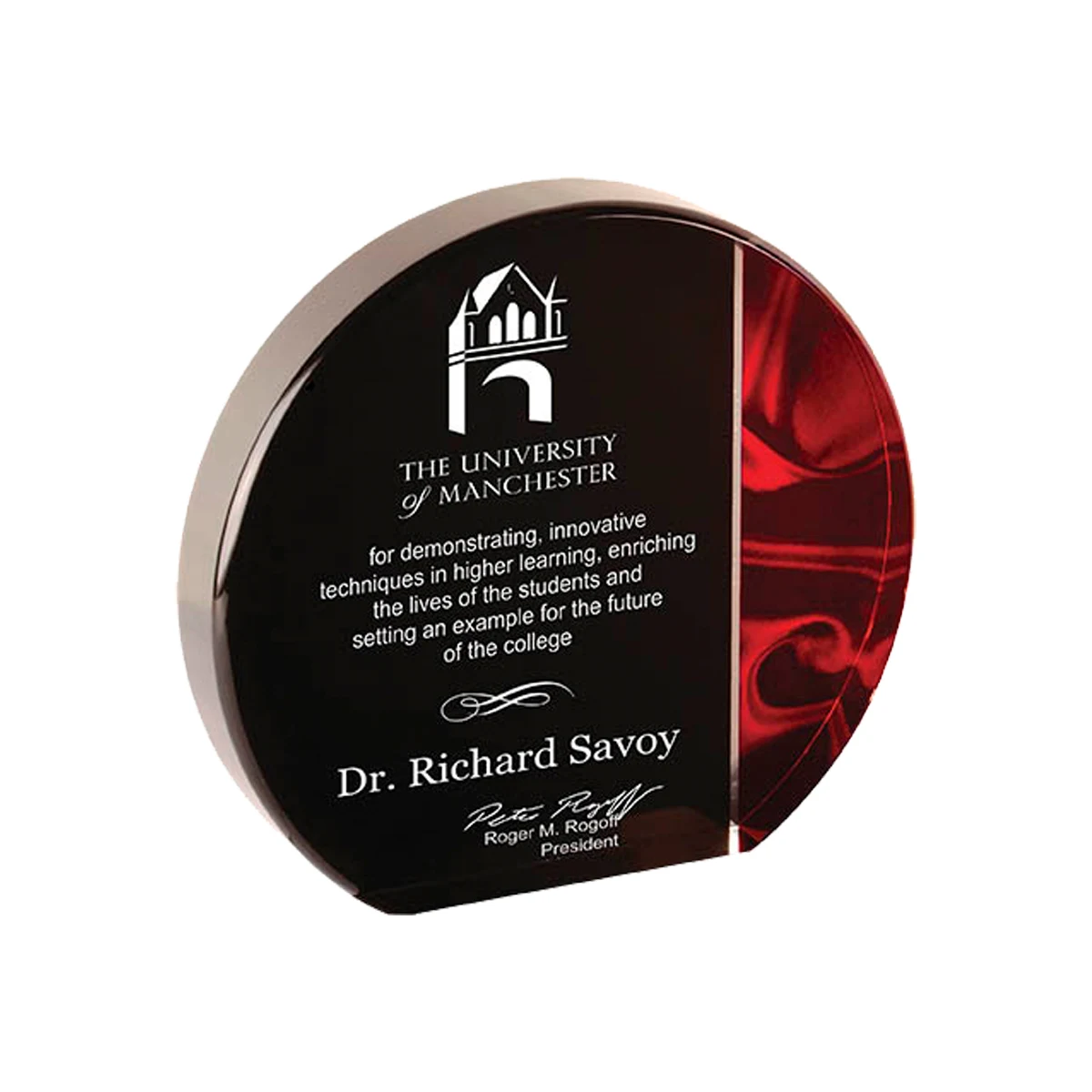 6" Round Red Velvet Acrylic 1