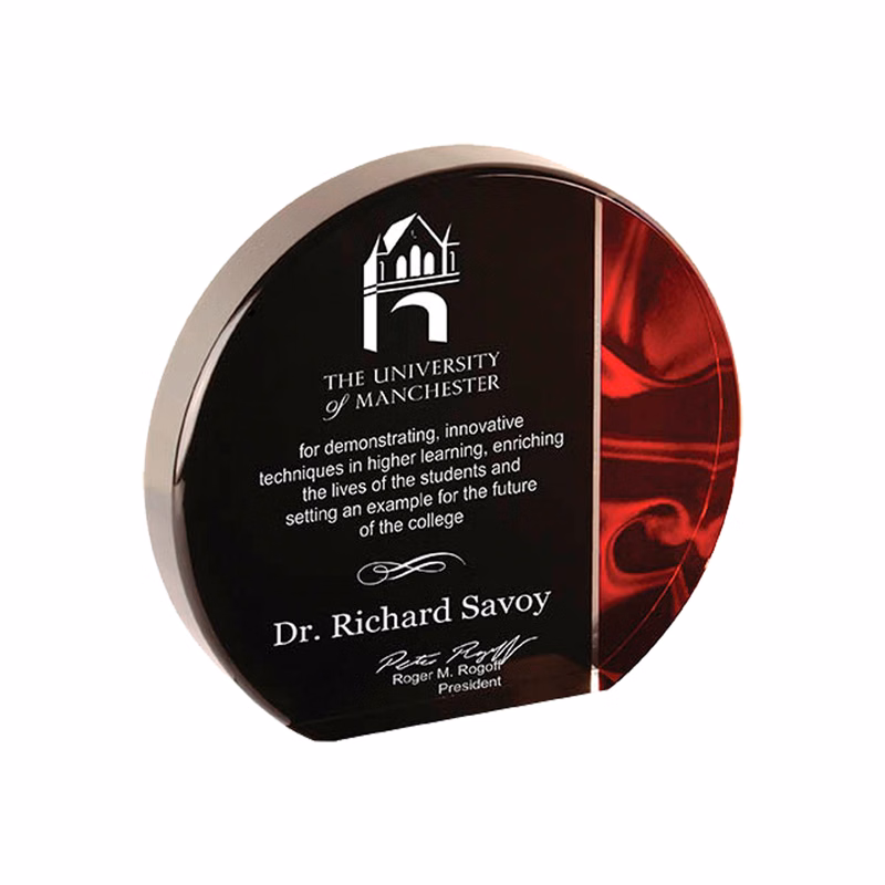 6" Round Red Velvet Acrylic