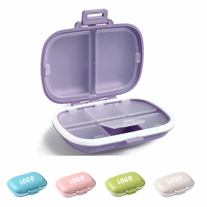Travel Pill Organizer With 8 Compartments