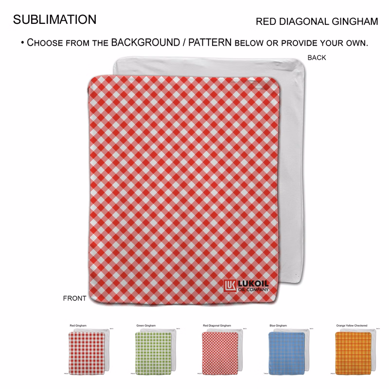 Checkered Blanket in soft Microfleece, 50x60, Large size
