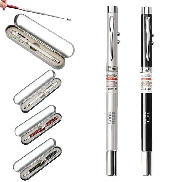 Custom LED Pointer Ballpoint Pen with Bright Tip Light — Teacher & Presenter Tool 1