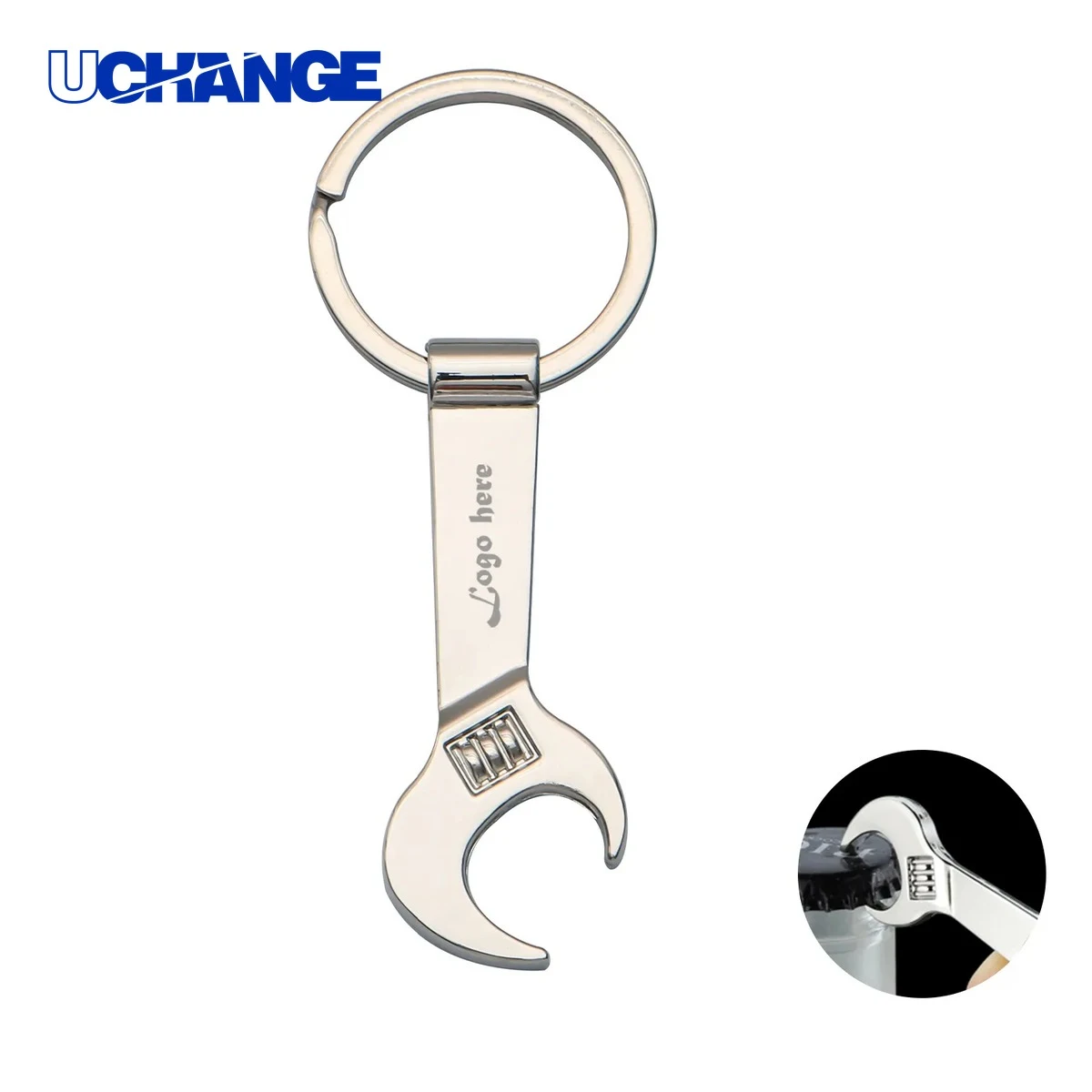 Stainless Steel Wrench Keychain Bottle Opener Tool 1