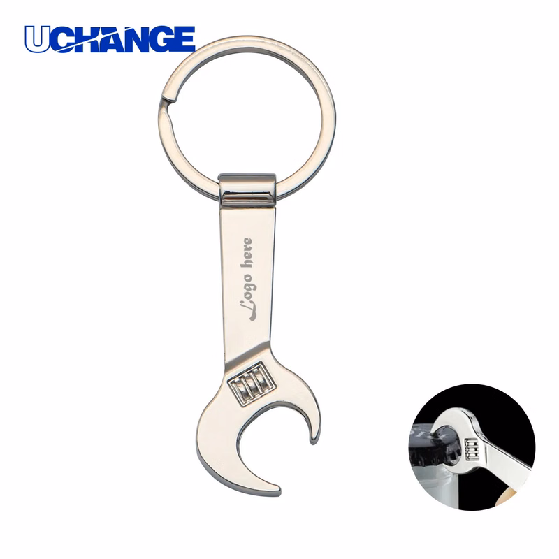 Stainless Steel Wrench Keychain Bottle Opener Tool