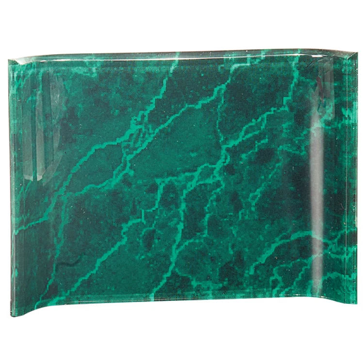 5" x 7" Green Marble Acrylic Crescent Award 1
