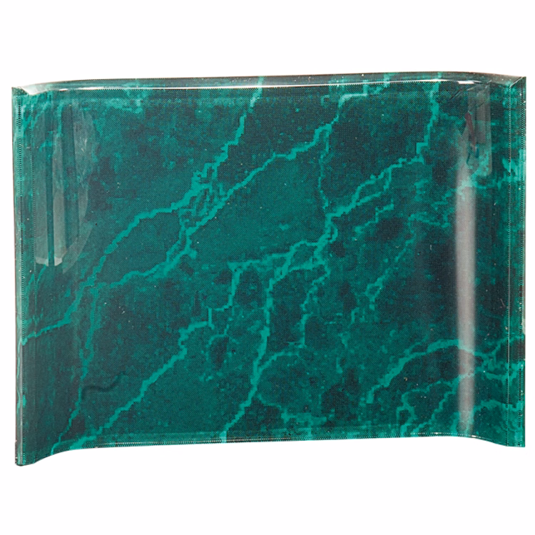 5" x 7" Green Marble Acrylic Crescent Award