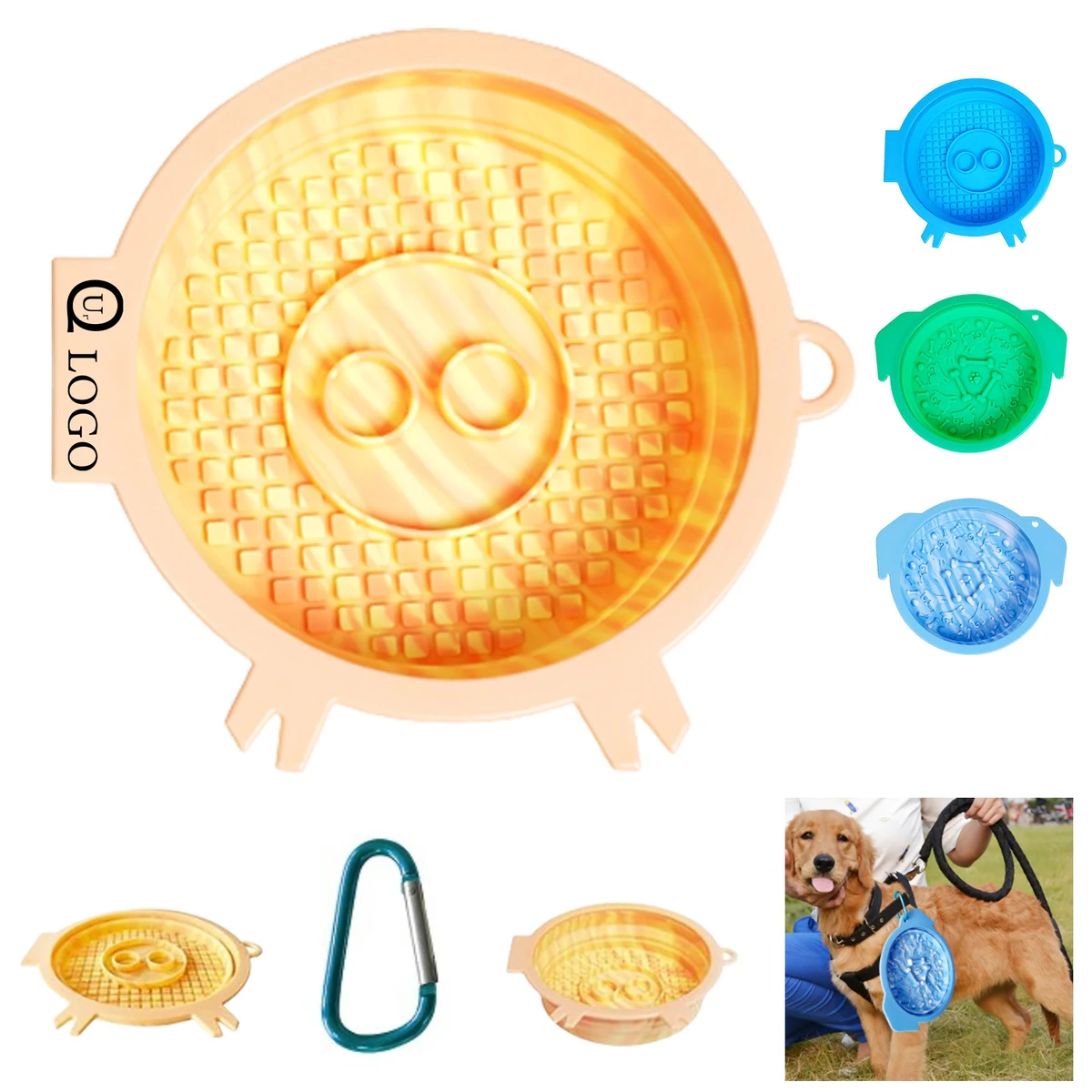 Collapsible Pet Silicone Slow Feeding Bowl 1